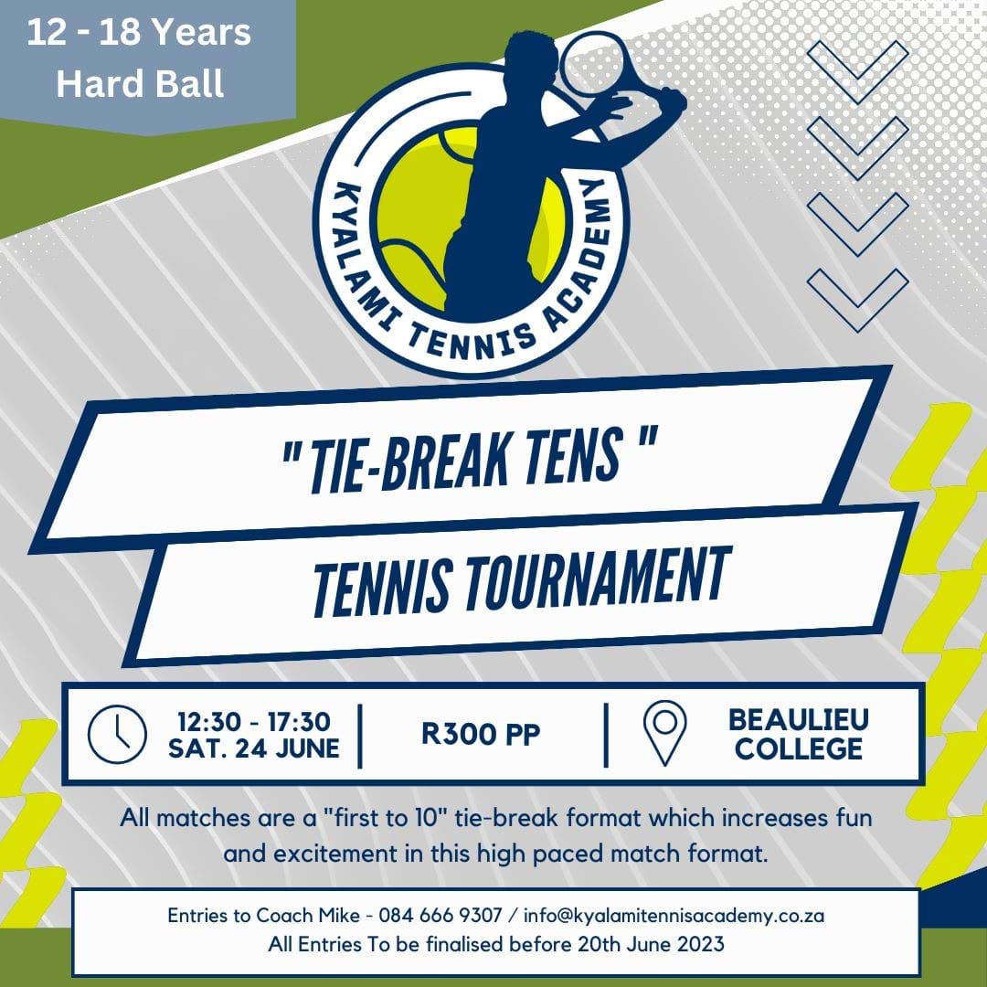 "Tie-Break Tens" Tournaments Hardball 12 to 18 years