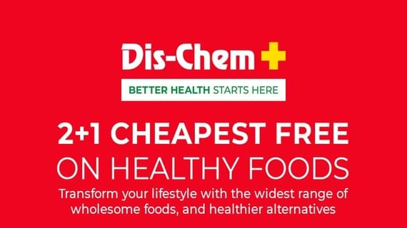 Dischem 2 + 1 Cheapest Free