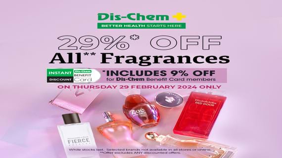 A scent-sational 29% off on fragrances @ Dischem!